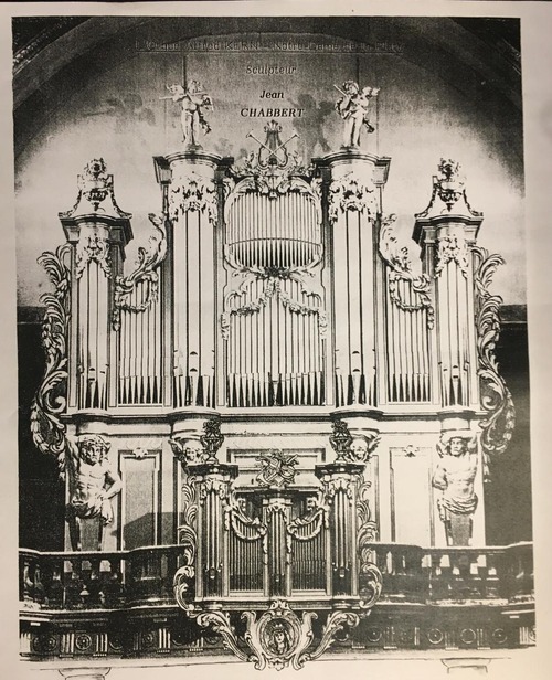 Croquis historique de l'orgue